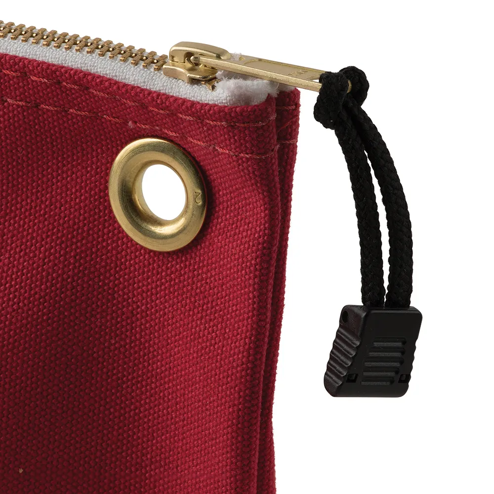 Bolsa con cierre relámpago, portaherramientas de 25,4 cm de lona roja